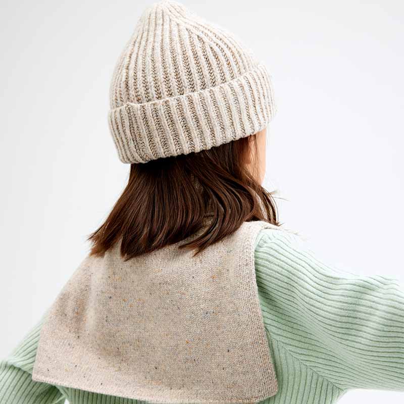 Kids wool beanie, Beige Melange, hi-res